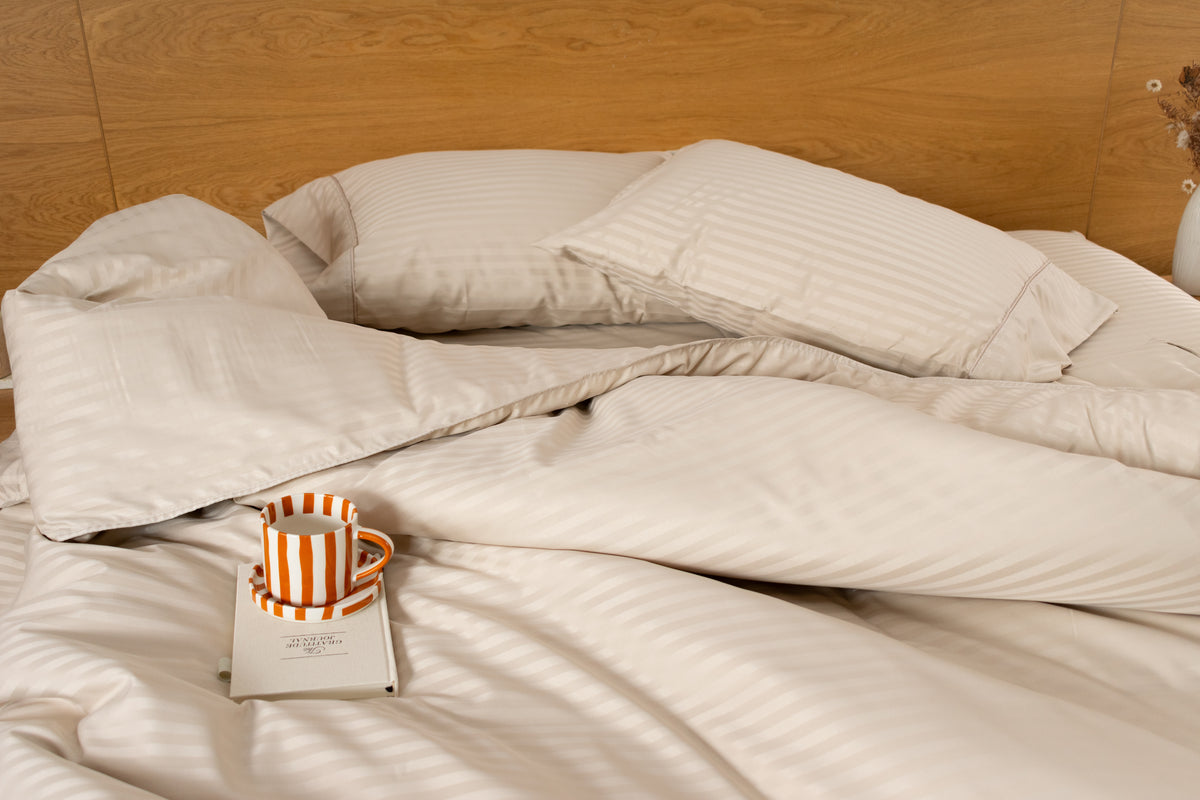 Cover duvet en microfibra tejida 120 gr. - Beige