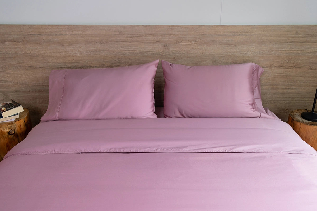 Cover duvet 100% algodón -  400 hilos - Rosado