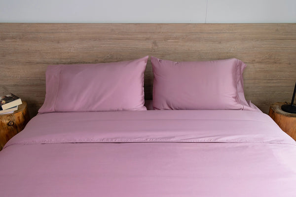 Cover duvet 100% algodón -  400 hilos - Rosado