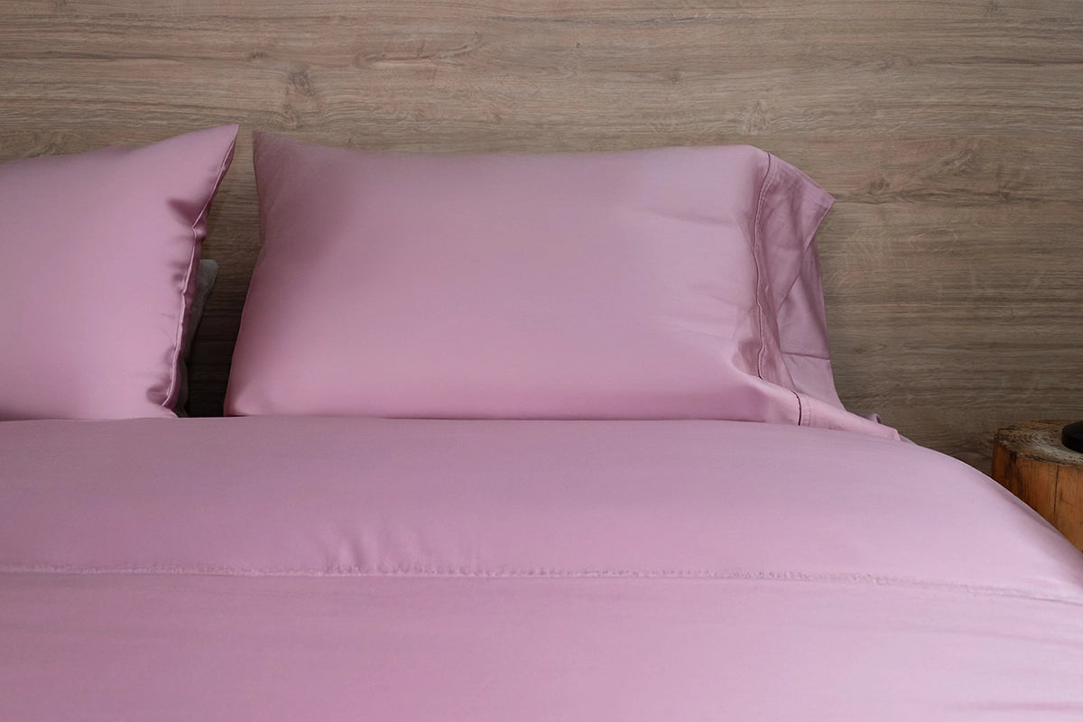Cover duvet 100% algodón -  400 hilos - Rosado